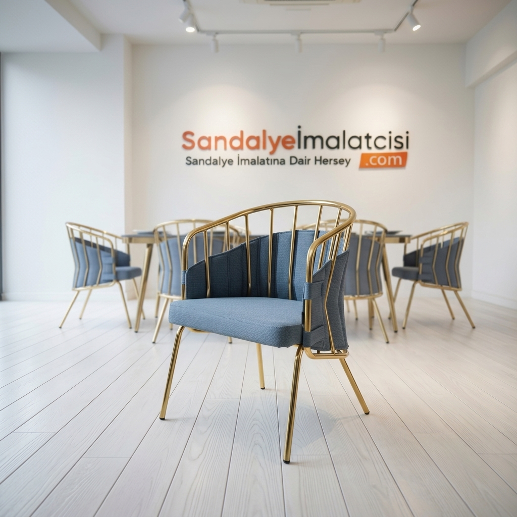 Alora Altın Metal Kollu Sandalye